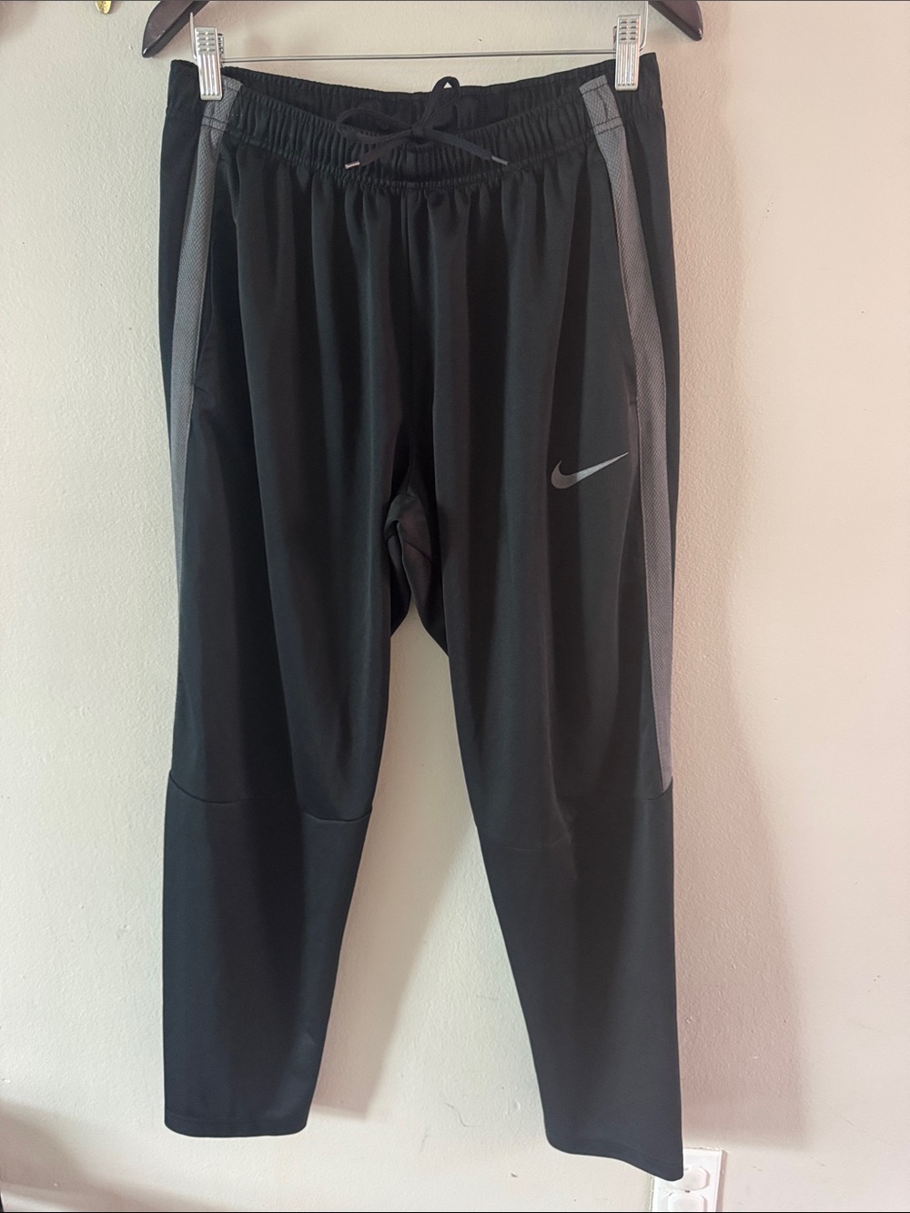 Nike Black Joggers with Gray Side Panels